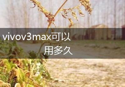 vivov3max可以用多久