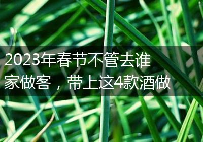 2023年春节不管去谁家做客，带上这4款酒做礼物，都会夸你识货