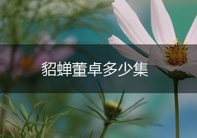 貂蝉董卓多少集