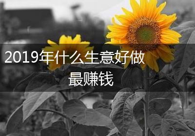 2019年什么生意好做最赚钱