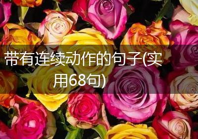 带有连续动作的句子(实用68句)