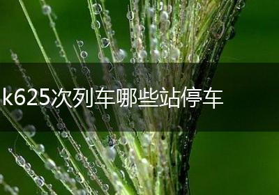 k625次列车哪些站停车