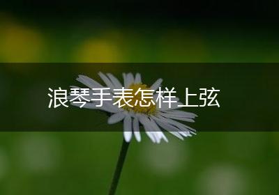 浪琴手表怎样上弦