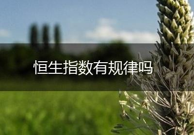 恒生指数有规律吗