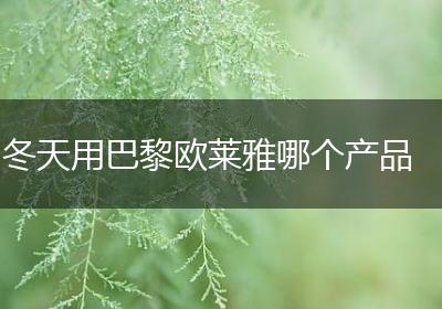冬天用巴黎欧莱雅哪个产品