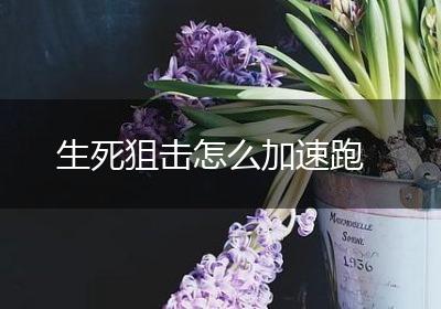 生死狙击怎么加速跑