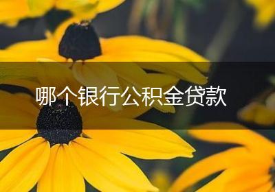 哪个银行公积金贷款