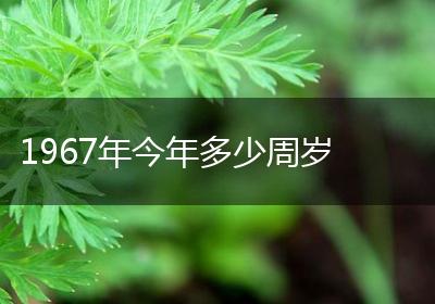 1967年今年多少周岁