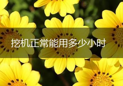 挖机正常能用多少小时