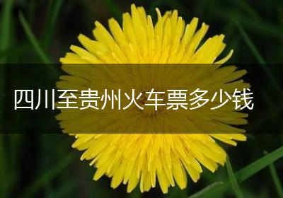 四川至贵州火车票多少钱