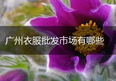 广州衣服批发市场有哪些
