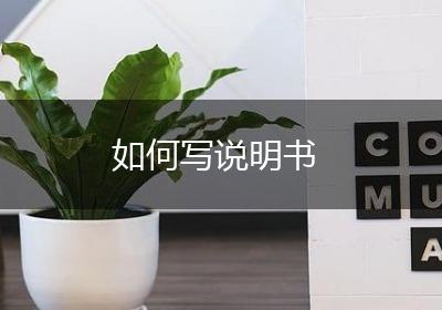 如何写说明书