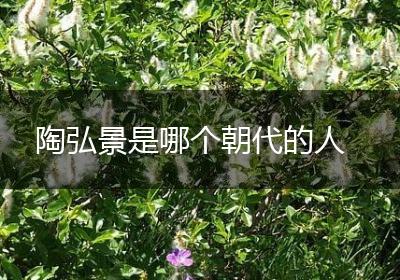 陶弘景是哪个朝代的人