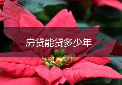 房贷能贷多少年