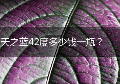 天之蓝42度多少钱一瓶？