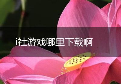 i社游戏哪里下载啊