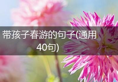 带孩子春游的句子(通用40句)