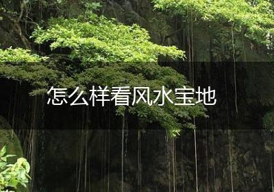 怎么样看风水宝地