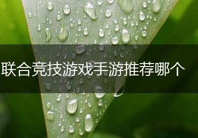 联合竞技游戏手游推荐哪个