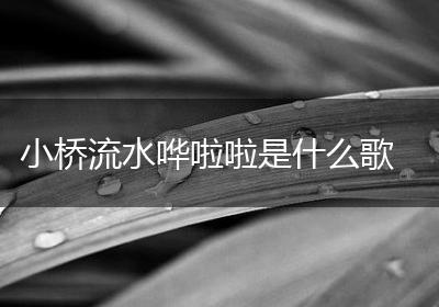 小桥流水哗啦啦是什么歌