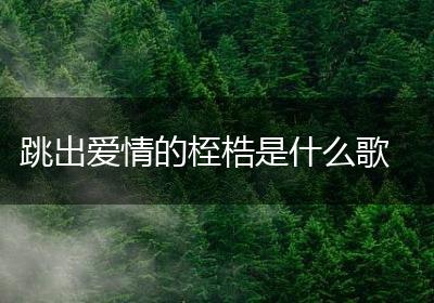 跳出爱情的桎梏是什么歌