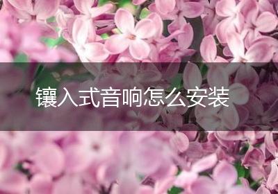 镶入式音响怎么安装
