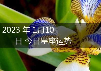 2023 年 1月10日 今日星座运势