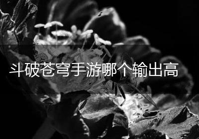 斗破苍穹手游哪个输出高