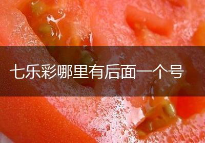 七乐彩哪里有后面一个号