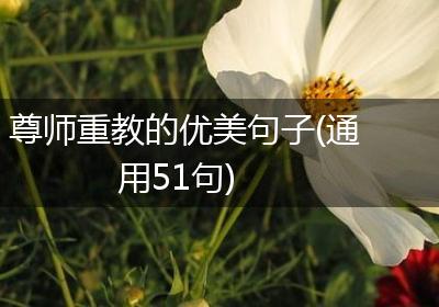 尊师重教的优美句子(通用51句)