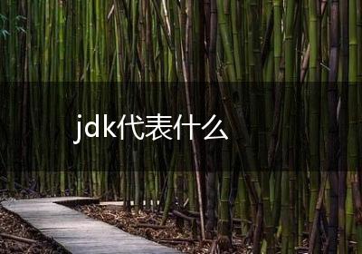 jdk代表什么