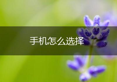 手机怎么选择