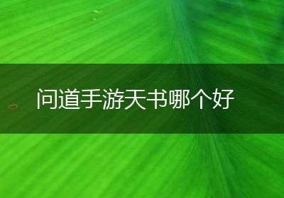 问道手游天书哪个好