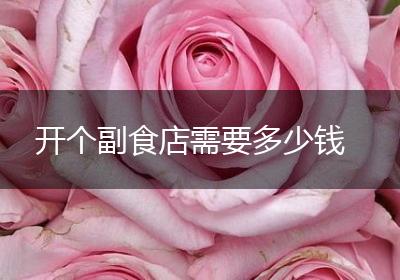 开个副食店需要多少钱