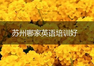 苏州哪家英语培训好