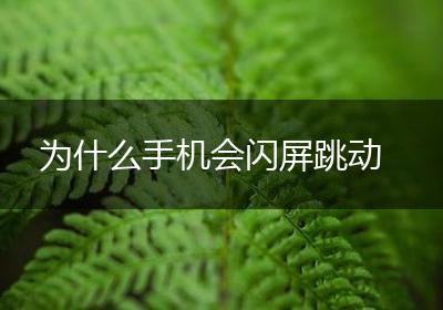 为什么手机会闪屏跳动