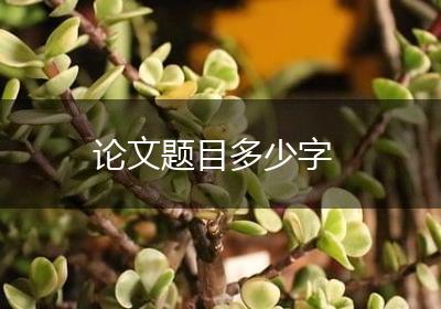 论文题目多少字
