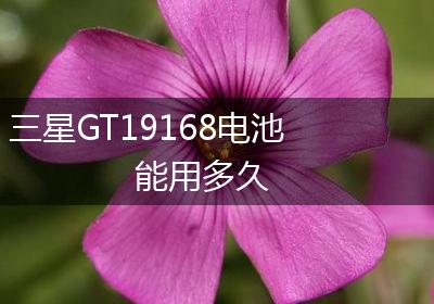 三星GT19168电池能用多久