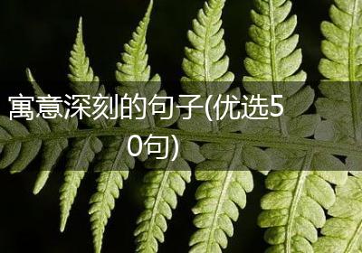 寓意深刻的句子(优选50句)