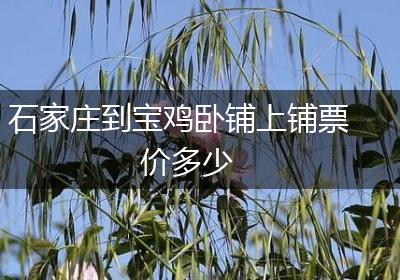 石家庄到宝鸡卧铺上铺票价多少
