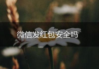 微信发红包安全吗