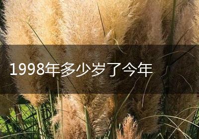 1998年多少岁了今年