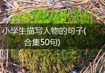 小学生描写人物的句子(合集50句)