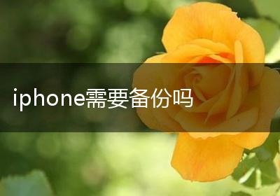 iphone需要备份吗