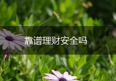 靠谱理财安全吗