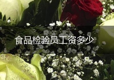 食品检验员工资多少