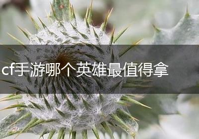 cf手游哪个英雄最值得拿