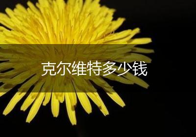 克尔维特多少钱