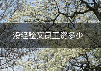 没经验文员工资多少