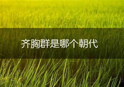 齐胸群是哪个朝代